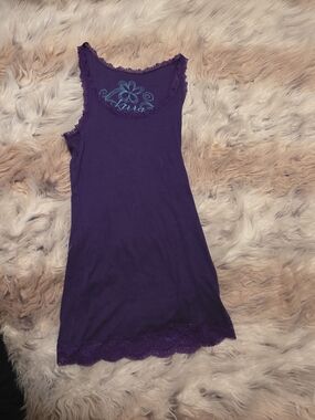 Kirra Purple Lace Trim Tank Top